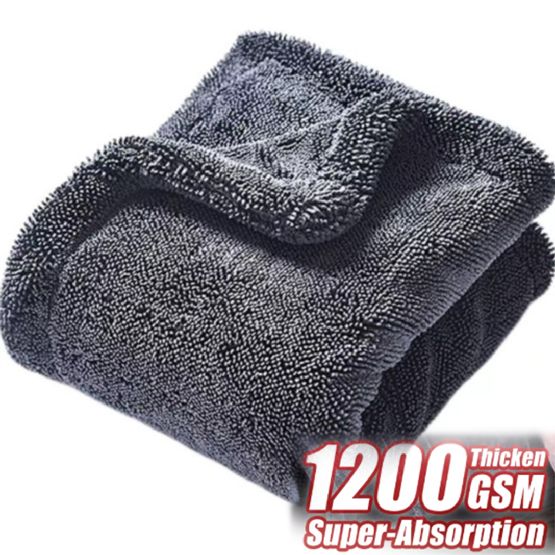 Microfiber Towel Detailing - Heavy-Duty Car Towel 1200GSM Super-Absorption Microfiber