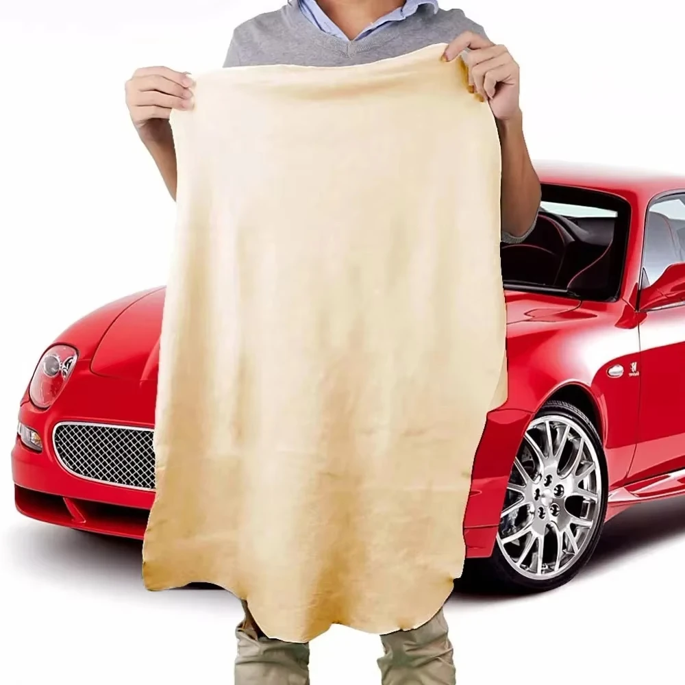 Microfiber Towel Detailing - Natural Chamois Leather Car Washing Towels