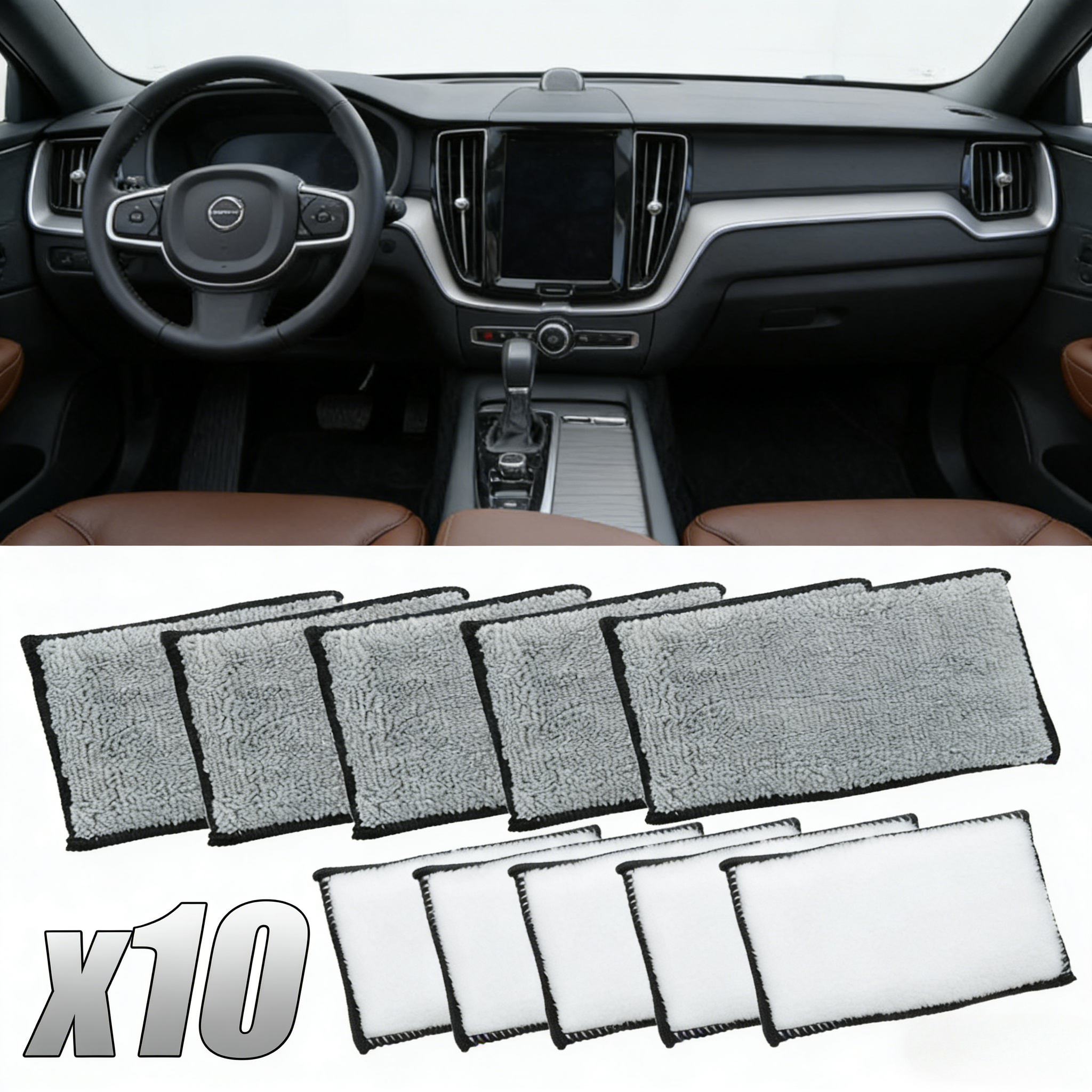 10Pcs Soft Double-Side Microfi – Leather Cleaner Interior Bewertung und Preis