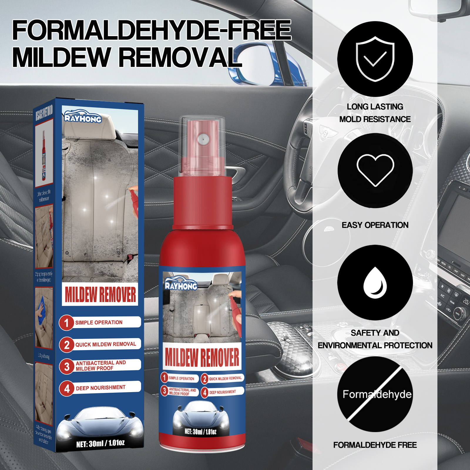Car Mildew Remover Spray Multi – Seat Cleaner Fabric Bewertung und Preis